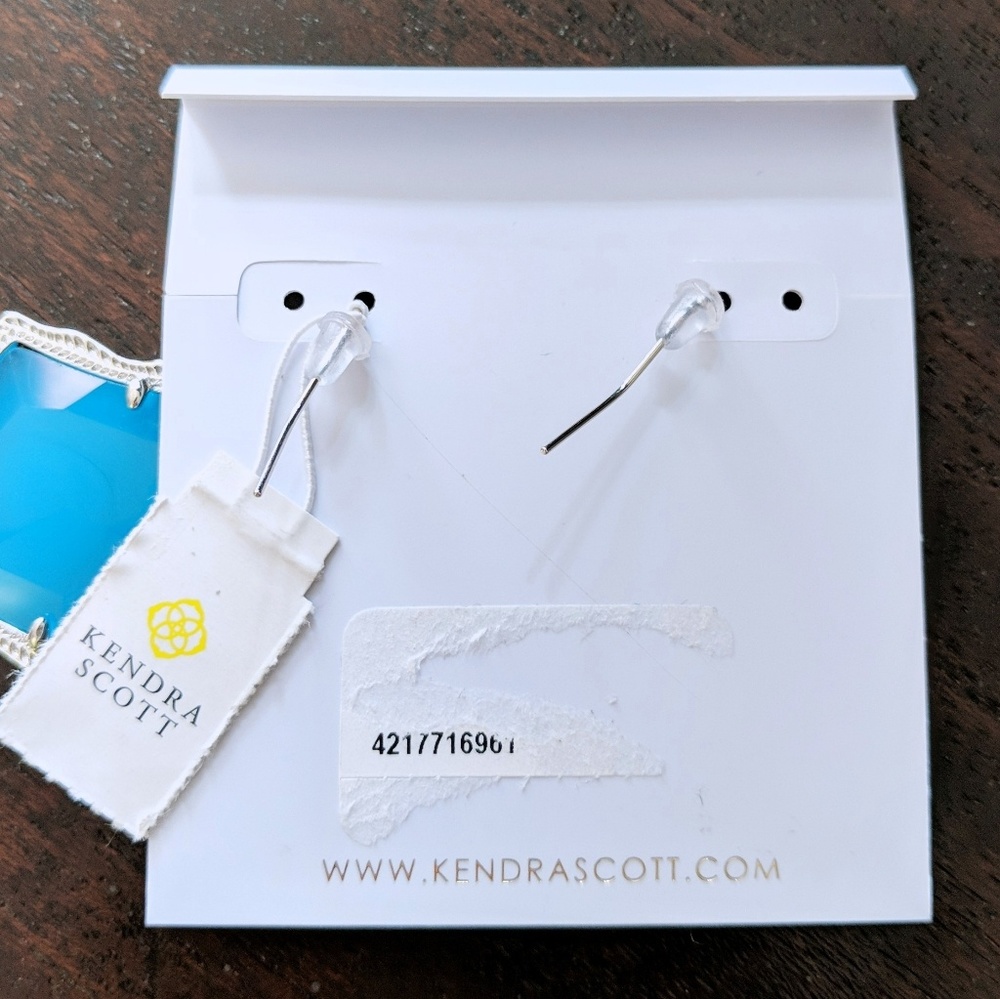NWT Kendra Scott Aqua Chalcedony Kirstens - Picture 4 of 4